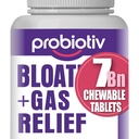 여성과 남성 7 억 CFU에 대한 가스 및 부유 지원 - Chewable Probiotics & Lactobacillus Reuteri, Occasional Bloating, Gut Comfort & Digestive Health에 대한 매일 소화 효소