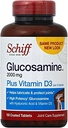 비타민 D3와 Hyaluronic 산, 150의 정제를 가진 Schiff 글루코사민 2000mg - 합동 보충교재