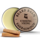 남자를위한 스트라이크 바이킹 Beard Balm - Beard 컨디셔너에 남겨 - Naturally Derived Beard Butter, Argan & Jojoba Oils (2 Ounce (Pack of 1), Sandalwood)로 만든 스타일링 Balm