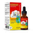 Kiddivit 아기 철 액체 드롭 비타민 B12 & Folate – Gentle Iron Support Supplement – 60 매일 서빙, Inulin Fortified Prebiotic 섬유 – 설탕 무료, 글루텐 무료, 채식, 2oz