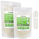 XPRS Nutra Vegan 크기 1 분리 된 캡슐 - 1000 개 명확한 프리미엄 빈 캡슐 가방 분리 - DIY 보충 용 알약 1