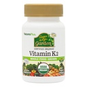 NaturesPlus Life Garden Vitamin K2-60 Vegan 캡슐, 2 팩 - 뼈 지원 - 인증 유기, 비 GMO, 글루텐 무료 - 120 총 봉사료