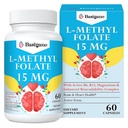 15mg L Methylfolate (5-MTHF) - 비타민 B6 및 B12-60 채식 캡슐과 농축 된 활성 Folic 산 - 비 GMO, 글루텐 프리