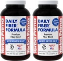 Yerba Prima Daily Fiber Formula Powder - 12 oz (Pack of 2) - 수용성 및 불용성 규정식 섬유 보충 - 콜론 Cleanse - Gut Health - Vegan, Non-GMO, 글루텐 프리