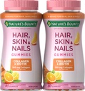 Nature 's Bounty Biotin 및 Collagen, Citrus-Flavored Gummies, 80 Ct (2 팩)