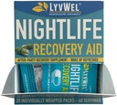 LyvWel Nightlife 회복 판지 | 급속한 아침 회춘, 간접 지원 | DHM, Electrolytes, B 비타민 - 20 팩, 40 서빙