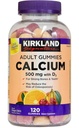 Kirkland Signature Chewable 칼슘 비타민 D3 성인 Gummies, 120 ct x 1 병