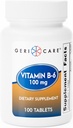 GeriCare 비타민 B-6 100mg, 100 정제 - 건강한 두뇌 기능을 위한 매일 영양 지원, 계류 건강 및 대사 - Combat 피로 및 전반적인 웰빙을 승진시키는 도움