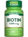 자연의 진실 Biotin 1000mcg | 120의 정제 | Vegan, Non-GMO, 글루텐 무료 보충