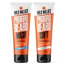 Wild Willies PROGRO Beard 샴푸 및 컨디셔너 키트 - Fortified w/Caffeine & Biotin - 강화, Flake-Free, 남성용 모이스처링 씻기 및 컨디셔너, 2 x 5oz 튜브