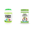 Orgain 유기 식물 근거한 단백질 분말 + Superfoods 녹색 분말 뭉치 (1.59lb + 0.62lb)