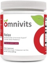 Relax Natural Cherry 풍미 | 마그네슘 알비온 디마그네슘 말레이트, Myo-Inositol, Taurine, GABA, L-Theanine (Suntheanine) | 건강한 혈압, 감정적 웰빙 | 분말 60 서빙