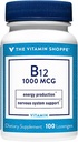 비타민 Shoppe 비타민 B12 1,000mcg - 에너지 생산 지원, 매일 다이어트 보충 - 비타민 B-12 (cyanocobalamin), 글루텐 & 낙농장 무료 (100 Lozenges)