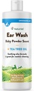 NaturVet Ear Wash Liquid Supplement for Dogs & Cats – Pet Health Supplement Cleans Dog, Cat Ear Canals – Aloe, Tea Tree Oil 포함 – 애완 동물 귀 왁스, 먼지, Debris – 16 Oz 제거.