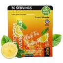 전해질 분말 플러스 (50의 서빙) 까만 차 Lemonade 전해질 분말 영 Calorie Keto,0 설탕, 아니 Maltodextrin, 1000mg 칼륨, 120mg 칼슘, 120mg 마그네슘, 수화 분말