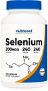 Nutricost 셀레늄 200mcg, 240 채식 캡슐, 비 GMO, 글루텐 무료 L-Selenomethionine