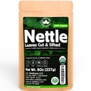 쐐기 티 - 8Oz (REAL WILD HARVEST) | 100 % USDA 인증 ORGANIC | 느슨한 잎 (Urtica Dioica aka Sting Nettle) 컷 & Sifted