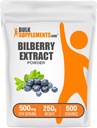 BulkSupplements.com Bilberry 추출물 분말 - Bilberry 추출물 보충, 초본 보충 - Vegan & Glulten 무료, 봉사 당 500mg, 250g (8.8 oz) (팩 1)