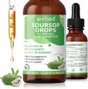 Soursop Graviola 액체 드롭 : 1800mg Immune Health Digestion Relaxation Sleep Vegan Gluten 무료 설탕 무료 1 Fl Oz 30 Day 공급을위한 프리미엄 산화 지원