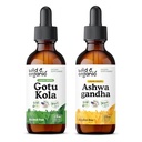 야생 & 유기 Gotu Kola Tincture 2 fl oz & Ashwagandha Tincture 2 fl oz