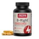 Jarrow Formulas B-Right - 100 Veggie Caps - 낮은 냄새 비타민 B 복합체 - 에너지 및 대사 지원 - 뇌, 심장 및 심장 혈관 건강을 촉진 - 100 서빙