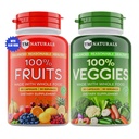 남성과 여성을위한 과일과 채소 보충 비타민 - Super Fruits and Veggies Capsules to Support Balanced Nutrition and Energy Levels - 전체 천연 슈퍼 푸드 90 개 (팩 2)