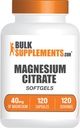 BulkSupplements.com 마그네슘 시트레이트 Softgels - 마그네슘 보충, 마그네슘 시트레이트 보충 - 글루텐 무료, 봉사 당 1 Softgel (40mg의 마그네슘), 120 개 (팩 1)