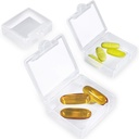 작은 알약 케이스 주최자 3 팩, 매일 알약 케이스 One Day Mini Pill Box Container Portable for Purse Pocket Small Pill Holder Case (White)