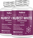 NuBest White - Glutathione, 비타민 C, E, B2, 우유 이틀 추출물, 번개 및 Brightening를 위한 녹차 추출물을 가진 노화 방지를 위한 피부 희게 보충교재 | 팩 2