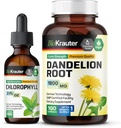 BIO KRAUTER Chlorophyll Tincture 2 Fl. Oz. & Dandelion 100 캡슐