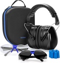 Yewltvep Shooting Ear Protection Gun Range Ear Protection with Earmuffs, 총 안전 안경, Earplugs, 하드 스토리지 케이스