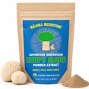 Malama, 유기 과일 바디 라이온 Mane 버섯 분말, Superfood Adaptogenic, Supports Memory, Focus, Brain, Nerves에 의한 Lion's Mane 추출물 분말