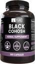 순수한 본래 성분 검정 Cohosh (365의 캡슐) 마그네슘 또는 밥 충전물 없음, 항상 순수한, 확인되는 실험실
