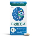 NEURIVA 두뇌 + 기억을 위한 눈 보충교재, Lutein & 비타민 A C E와 눈 건강 & Zeaxanthin를 가진 초점 & 농도는 파란 빛, 30ct 캡슐을 거릅니다
