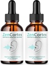 (2 팩) Tinnitus 구호 Zencortex - 공식 - 귀를위한 Zencortex 드롭, Zen Cortex 24 Tinnitus Drops 액체 보충 리뷰, Zen Cortex Hearing Support Formula, Zencortex 구두 (4oz)