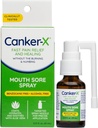 Canker-X 입 Sore 살포, Canker Sores, 화상 & 더에서 구두 고통 구호, 화상 & numing 없음, Benzocaine 자유로운 & 알콜 자유로운 입 Ulcer 처리, 표적 살포 분사구, 0.51 Fl. Oz.