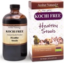 Amber NaturalZ Kochi Free Herbal Supplement for Dogs, Cats, Birds, Rabbits 및 기니 Pigs | 건강한 Bowel 기능 지원 | Digestive Balance에 대한 자연 보조 | 16 유체 Ounce Glass Bottle
