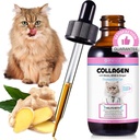 Cats 2 fl.oz를 위한 교원질, 고양이 하락을 위한 액체 교원질, 고양이 피부와 외투 보충교재를 위한 우수한 잔디 먹이는 교원질, Allergies Immunity를 가진 고양이를 위한 이발 기복, Bovine Collagens와 더불어 Biotin, MSM