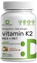DEAL SUPPLEMENT 비타민 K2 보충 600mcg, 180 코코넛 오일 Softgels | 가득 차있는 스펙트럼 높은 흡수 MK-7 & MK-4 모양 | 뼈, 합동, & 면역 지원 – Non-GMO