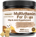 전반적인 건강을 위해 미네랄이 함유 된 개 다비타민 - 개 비타민과 Glucosamine, 광물과 노인 개를위한 Probiotics와 보충제 - 오메가 3 피부 오일 & 코트 - 100 Chews