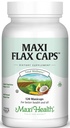 Maxi Flax Caps - 유기 Flaxseed 오일, 오메가 3, 6, 9 - 콜드 프레스 - Hexane 무료, 700 mg - 코셔, 120 캡