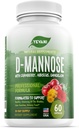 100% 순수한 D-Mannose 캡슐 Cranberry, Hibiscus 및 Dandelion 추출물, Urinary Tract 건강 및 Bladder 지원을 위한 빠른 행동 직업적인 UTI 예방 공식을 가진 1000 mg
