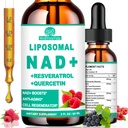 NAD는 여자 & 남자, Liposomal NAD Nicotinamide Riboside Resveratrol 900mg, TMG, Quercetin, 비타민 B3의 Longevity, 에너지, 노화 방지를 위한 유기 액체 NAD Resveratrol 보충교재를 위한 보충합니다, 초점