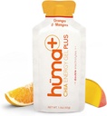 Huma Plus (Double Electrolytes) - Chia Energy Gel, 오렌지 망고, 24 젤 - Stomach Friendly, Real Food Energy Gels