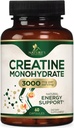 크레아틴 Monohydrate 캡슐 3000mg – 제일 Micronized 크레아틴 분말 - Lean 근육, 힘, 에너지, & 내구시간을 지원합니다 - 성격 보충교재, 비 GMO, 여자 & 남자를 위한 글루텐 자유로운 - 60의 캡슐