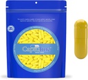 Colored Size 0 빈 젤라틴 캡슐 Capsuline - Yellow/Yellow 10000 Count |Kosher & Halal Certified | 글루텐 무료