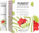Brainer Purest Electrolyte Hibiscus Lime Powder Packets - 전체 음식 Hydration - 궁극적 인 전자 균형을위한 유기 동결 건조 과일 및 태양 바다 소금