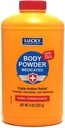 Lucky Super Soft Medicated Body Powder, 8-oz., Soothes Itch, Cools Skin, Poison Ivy, Oak, Sumac의 수분 흡수