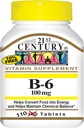 21 세기 B-6 100 mg - 110 정제, 6 팩