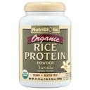 NutriBiotic 인증 유기농 쌀 단백질 바닐라, 1 Lb. 5 Oz | 낮은 탄수화물 채식 단백질 분말 | 원료, 인증 된 고약 및 케토 친화적 인 | 화학, GMO 및 글루텐없이 제작 | 소화가 용이